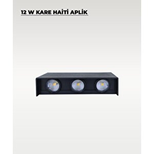 Haiti Led Aplik Siyah Kasa 3200k Sarı Işık