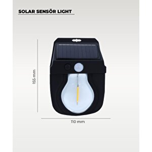 Led Ampullü Solar Aplik 3200k Sarı Işık