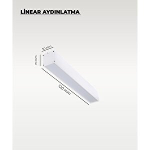 120 Cm Beyaz Metal Kasa Lineer Aydınlatma 6500k (beyaz Işık)