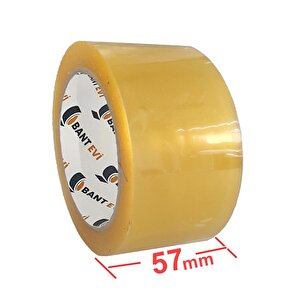 Geniş Koli Bandı 57mmx100mt Şeffaf Hotmelt Yapışkanlı Bant