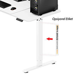 Adore Gaming Maestro-x Yükseklik Ayarlı Oyuncu Masası - Beyaz 140x72-117x60 Cm