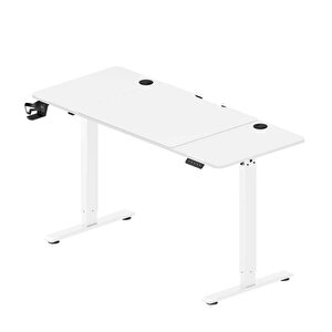 Adore Gaming Maestro-x Yükseklik Ayarlı Oyuncu Masası - Beyaz 140x72-117x60 Cm