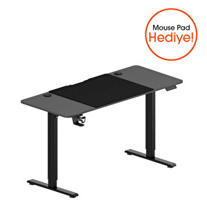 Adore Gaming Maestro-x Yükseklik Ayarlı Oyuncu Masası - Siyah 140x72-117x60 Cm