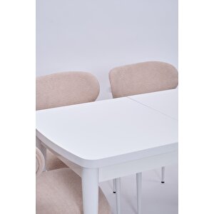 Nehir Polo Lak Panel Açılır Mutfak Masa Takımı 75x130cm
