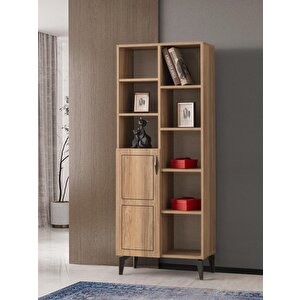 Hazar Raflı Kapaklı Kitaplık 70x37x180cm