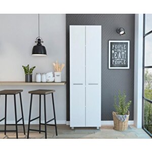 Sırma Çok Amaçlı Dolap,5 Raflı, 2 Kapaklı Mutfak Dolabı Kiler Dolabı Banyo Dolabı-60cm