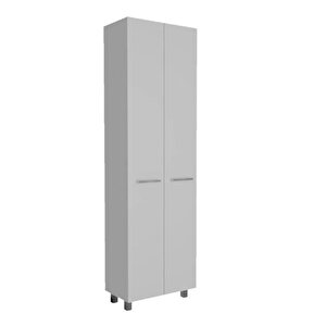 Tdesigno Sırma Çok Amaçlı Dolap,5 Raflı, 2 Kapaklı Mutfak Dolabı Kiler Dolabı Banyo Dolabı-60cm