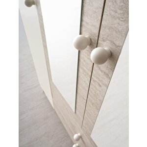 Petra 4 Kapaklı Aynalı Elbise Dolabı Gardrop 160x55x200