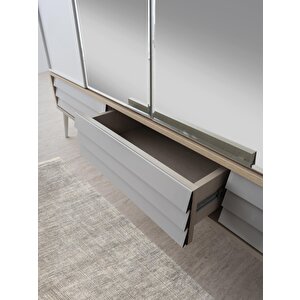 Asil 4 Kapaklı Aynalı Elbise Dolabı Gardrop 180x51x200cm
