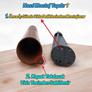 Ahşap Desenli Ayak Açılı Konik 12 Cm Mobilya Yükseltici Baza Ayağı Koltuk Kanepe Altı Ayak 4 Adet