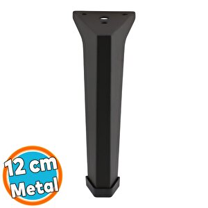 Mobilya Ayakları Ünite Baza Koltuk Ayağı Ayağı Sehpa Masa Puf Tabure Metal Ayakları Siyah 20 Cm