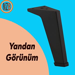Mobilya Ayakları Ünite Baza Koltuk Ayağı Ayağı Sehpa Masa Puf Tabure Metal Ayakları Siyah 20 Cm
