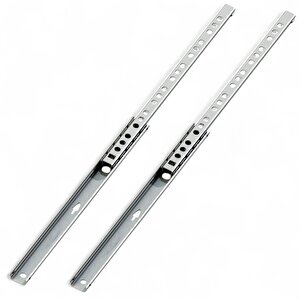 Teleskopik İnce Bilyeli Bilyalı Dolap Çekmece Rayı Sürgüsü Metal En 1.7 Cm 17 Mm Uzunluk 40,6 Cm