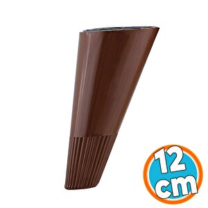 Ahşap Desenli Ayak Açılı Konik 12 Cm Mobilya Yükseltici Baza Ayağı Koltuk Kanepe Altı Puf Ayakları
