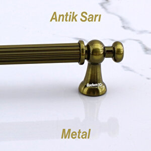 Mobilya Çekmece Mutfak Dolabı Dolap Kapak Kulpları Kulb Kulpu Antik Sarı Metal Kulp 224 Mm