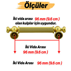 Mobilya Mutfak Çekmece Dolap Dolabı Kulbu Kulpu Kulpları Kulp 96 Mm 9.6 Cm Mat Gold Altın
