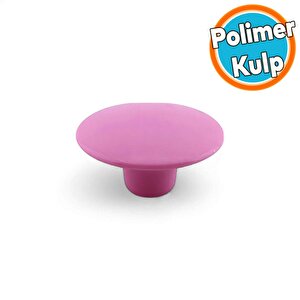 Mantar Kulp Düğme 1 Adet Mobilya Dolabı Çekmece Mutfak Dolap Kulpu Kulbu Plastik Pembe