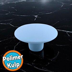 Mantar Kulp Düğme 1 Adet Mobilya Dolabı Çekmece Mutfak Dolap Kulpu Kulbu Plastik Mavi