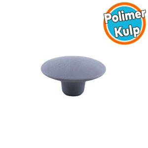 Mantar Kulp Düğme 10 Adet Mobilya Dolabı Çekmece Mutfak Dolap Kulpu Kulbu Plastik Gri