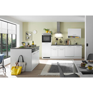 Tdesigno Kalypso Mutfak Adası Alt Modül 120 Cm Beyaz -antrasit Tezgah Dahil