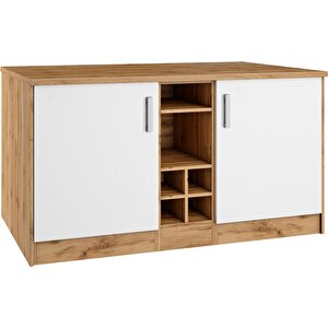 Helios Mutfak Alt Modül 2 Kapaklı -150 Cm Beyaz-atlantikçam-tezgah Dahil