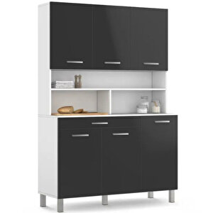 Liebe Çok Amaçlı Dolap-mikrodalga-erzak-airfryer-mutfak-kiler Dolabı-kahve Köşesi-beyaz-120cm