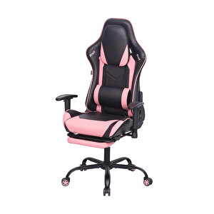 Adore Gaming Prox Oyuncu Koltuğu Siyah / Pembe S. Deri 71x77,5-126x136 Cm