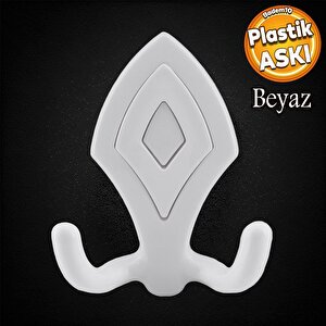 Nilay Askı Askılık Beyaz Vestiyer Duvar Askısı Dolap Elbise Portmanto Askılığı Plastik (5 Adet)