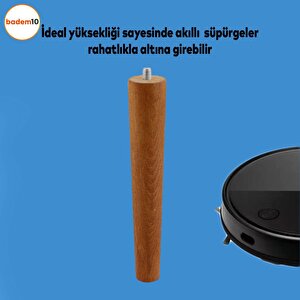 Ünite Konsol Puf Tabure Ahşap Mobilya Ayağı M8 Civata 20 Cm Ayakları Bağlantı Aparatı 8'li Set