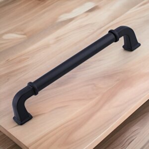 Alfa Metal Mat Siyah Kulp 192 Mm 19.2 Cm Mobilya Çekmece Mutfak Dolabı Dolap Kapak Kulp Kulb Kulpu