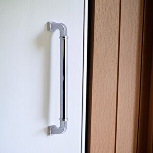 Alfa Metal Gümüş Krom Renk Kulp 192 Mm Mobilya Çekmece Mutfak Dolabı Dolap Kapak Kulpları Kulb Kulpu