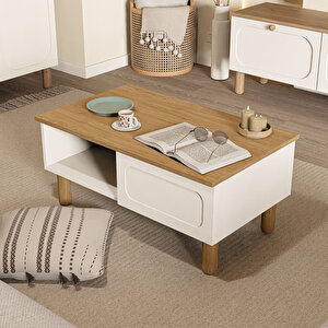 Set 1280-2100-1700 Monza Membran (mdf Kapaklı) Bohem Tv Ünitesi-orta Sehpa-konsol Seti Sepet-beyaz