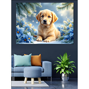 Yavru Köpek Portresi Dekoratif Kanvas - Mdf Ahşap Tablo
