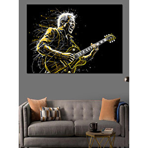 Elektro Gitar Çalan Adam Dekoratif Kanvas - Mdf Ahşap Tablo