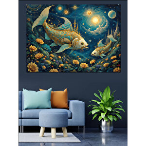Derin Deniz Balıkları Dekoratif Kanvas - Mdf Ahşap Tablo