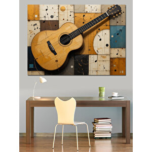 Soyut Gitar Sanatı Dekoratif Kanvas - Mdf Ahşap Tablo