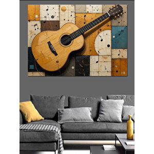 Soyut Gitar Sanatı Dekoratif Kanvas - Mdf Ahşap Tablo