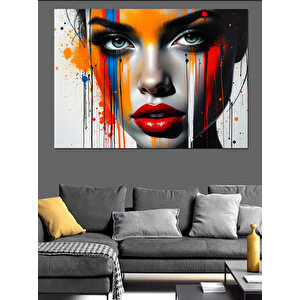 Ağlayan Kadın Renk Fırçaları Dekoratif Kanvas - Mdf Ahşap Tablo