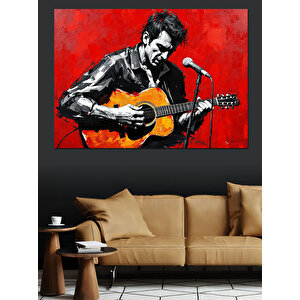 Gitar Çalan Adam Dekoratif Kanvas - Mdf Ahşap Tablo