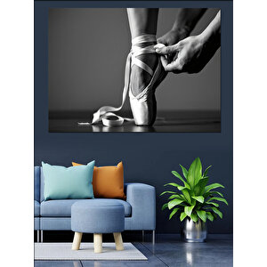 Bale Ayakkabısı Ve Dansçı Dekoratif Kanvas - Mdf Ahşap Tablo 25x35 cm