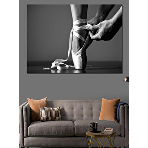 Bale Ayakkabısı Ve Dansçı Dekoratif Kanvas - Mdf Ahşap Tablo 50x70 cm