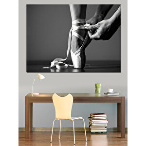 Bale Ayakkabısı Ve Dansçı Dekoratif Kanvas - Mdf Ahşap Tablo 70x100 cm