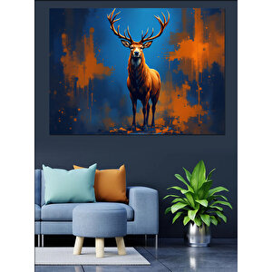 Asil Geyik Dekoratif Kanvas - Mdf Ahşap Tablo