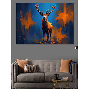 Asil Geyik Dekoratif Kanvas - Mdf Ahşap Tablo