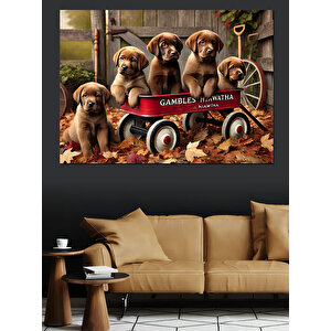 Yavru Köpek Macerası Dekoratif Kanvas - Mdf Ahşap Tablo