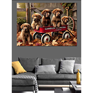 Yavru Köpek Macerası Dekoratif Kanvas - Mdf Ahşap Tablo
