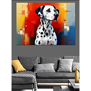 Soyut Dalmaçyalı Köpek Dekoratif Kanvas - Mdf Ahşap Tablo 50x70 cm