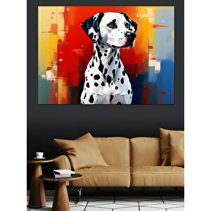 Soyut Dalmaçyalı Köpek Dekoratif Kanvas - Mdf Ahşap Tablo 100x140 cm