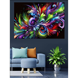 Soyut Renk Fırtınası Dekoratif Kanvas - Mdf Ahşap Tablo 35x50 cm