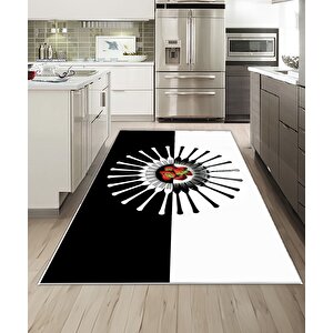 Shine M(243) Dijital Baskılı Saçaksız Mutfak Koridor Yolluk Salon Yatak Odası Halısı 80x300 cm
